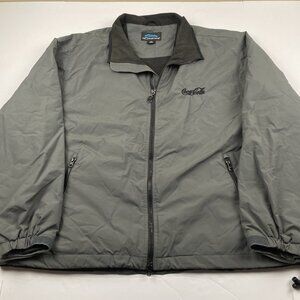 TRI MOUNTAIN Coca Cola Windbreaker Jacket Men’s XL Softshell Gray Fleece Lined